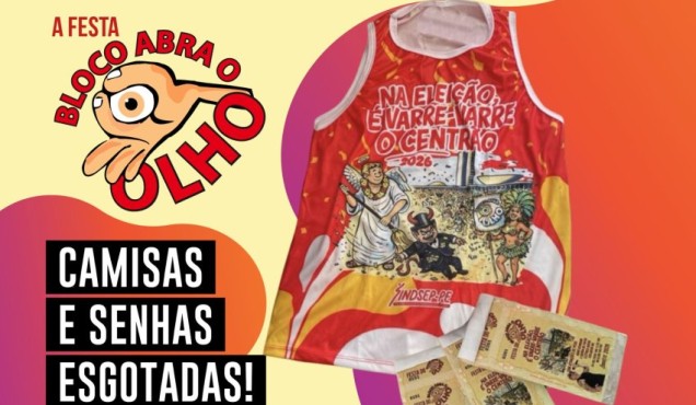 Atenção! As senhas e camisas do Abra o Olho estão esgotadas!