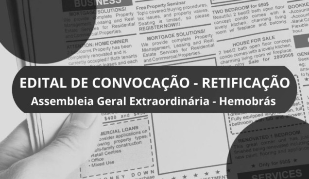 Hemobrás terá assembleia na próxima segunda (06)