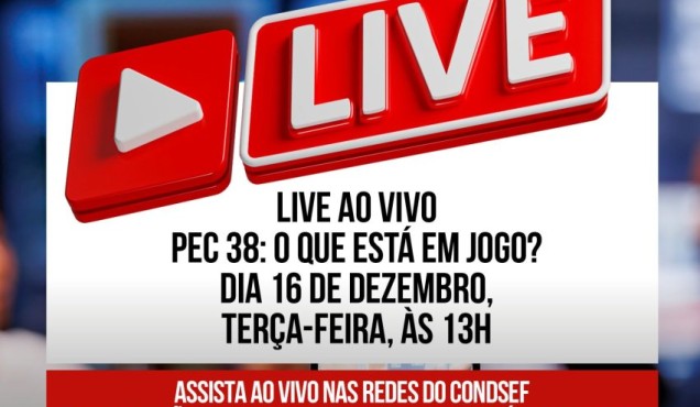 Live sobre Reforma Administrativa nesta terça(16)