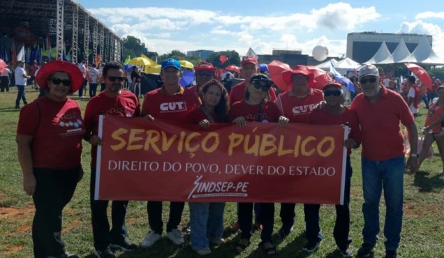 Sindsep-PE integra a Marcha da Classe Trabalhadora