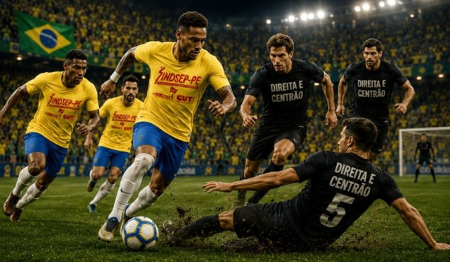 Nosso time avança sobre o campo adversário